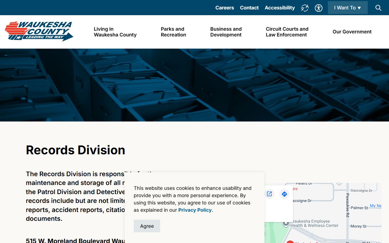 Waukesha County Sheriff's Records Division request instructions